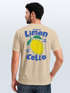 Herren T-Shirt Backprint Sommer Grafikshirt im Retro Style Zitrone Limon Cello Schriftzug Fashion Streetstyle Neverless®preview