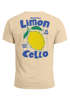 Herren T-Shirt Backprint Sommer Grafikshirt im Retro Style Zitrone Limon Cello Schriftzug Fashion Streetstyle Neverless®preview