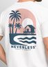 Herren T-Shirt Backprint Sommer Grafikshirt mit Palmen-Print Fashion Streetstyle Kurzarm Baumwolle Neverless®preview