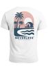 Herren T-Shirt Backprint Sommer Grafikshirt mit Palmen-Print Fashion Streetstyle Kurzarm Baumwolle Neverless®preview