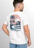 Herren T-Shirt Backprint Sommer Grafikshirt mit Palmen-Print Fashion Streetstyle Kurzarm Baumwolle Neverless®preview