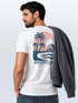 Herren T-Shirt Backprint Sommer Grafikshirt mit Palmen-Print Fashion Streetstyle Kurzarm Baumwolle Neverless®preview