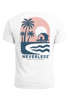 Herren T-Shirt Backprint Sommer Grafikshirt mit Palmen-Print Fashion Streetstyle Kurzarm Baumwolle Neverless®preview