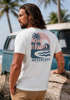 Herren T-Shirt Backprint Sommer Grafikshirt mit Palmen-Print Fashion Streetstyle Kurzarm Baumwolle Neverless®preview