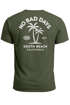 Herren T-Shirt Backprint Sommer Grafikshirt mit Palmen Printshirt Aufdruck No Bad Days Fashion Streetstyle Neverless®preview