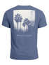 Herren T-Shirt Backprint Sommer-Shirt mit Palmen Rückendruck Vintage Grafik – Kurzarm Baumwollshirt im California Style Fashion Streetstyle Neverless®preview