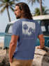 Herren T-Shirt Backprint Sommer-Shirt mit Palmen Rückendruck Vintage Grafik – Kurzarm Baumwollshirt im California Style Fashion Streetstyle Neverless®preview