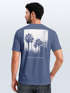 Herren T-Shirt Backprint Sommer-Shirt mit Palmen Rückendruck Vintage Grafik – Kurzarm Baumwollshirt im California Style Fashion Streetstyle Neverless®preview