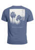 Herren T-Shirt Backprint Sommer-Shirt mit Palmen Rückendruck Vintage Grafik – Kurzarm Baumwollshirt im California Style Fashion Streetstyle Neverless®preview
