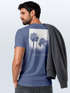 Herren T-Shirt Backprint Sommer-Shirt mit Palmen Rückendruck Vintage Grafik – Kurzarm Baumwollshirt im California Style Fashion Streetstyle Neverless®preview