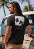 Herren T-Shirt Backprint Sommer-Shirt mit Palmen Rückendruck Vintage Grafik – Kurzarm Baumwollshirt im California Style Fashion Streetstyle Neverless®preview