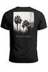Herren T-Shirt Backprint Sommer-Shirt mit Palmen Rückendruck Vintage Grafik – Kurzarm Baumwollshirt im California Style Fashion Streetstyle Neverless®preview