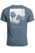 Herren T-Shirt Backprint Sommer-Shirt mit Palmen Rückendruck Vintage Grafik – Kurzarm Baumwollshirt im California Style Fashion Streetstyle Neverless®preview