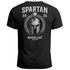 Herren T-Shirt Backprint Sparta Helm Krieger Fitness Training & Streetwear Baumwolle Kurzarm Männer Fashion Neverless®preview