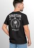 Herren T-Shirt Backprint Sparta Helm Krieger Fitness Training & Streetwear Baumwolle Kurzarm Männer Fashion Neverless®preview