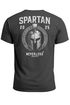 Herren T-Shirt Backprint Sparta Helm Krieger Fitness Training & Streetwear Baumwolle Kurzarm Männer Fashion Neverless®preview