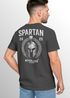 Herren T-Shirt Backprint Sparta Helm Krieger Fitness Training & Streetwear Baumwolle Kurzarm Männer Fashion Neverless®preview