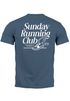 Herren T-Shirt Backprint Sport Laufen Joggen Grafik Sunday Running Club Retro Fashion Streetstyle Neverless®preview