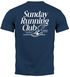 Herren T-Shirt Backprint Sport Laufen Joggen Grafik Sunday Running Club Retro Fashion Streetstyle Neverless®preview