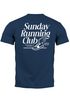 Herren T-Shirt Backprint Sport Laufen Joggen Grafik Sunday Running Club Retro Fashion Streetstyle Neverless®preview