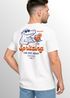 Herren T-Shirt Backprint Spritzing the day away Alligator Retro Design Printshirt Grafikshirt Fashion Streetstyle Neverless®preview