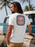 Herren T-Shirt Backprint Surfer Style mit Grafik Aufdruck Malibu Beach Sommer Sonne Fashion Neverless®preview