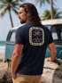 Herren T-Shirt Backprint Surfer Style mit Grafik Aufdruck Malibu Beach Sommer Sonne Fashion Neverless®preview