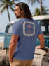 Herren T-Shirt Backprint Surfer Style mit Grafik Aufdruck Malibu Beach Sommer Sonne Fashion Neverless®preview