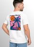 Herren T-Shirt Backprint Surfer Wellen Sunset Grafikprint Neverless Schriftzug Fashion Streetstyle Neverless®preview