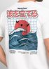 Herren T-Shirt Backprint Wellen Sonne Japan Retro Grafikshirt Fashion Streetstyle Neverless®preview
