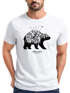 Herren T-Shirt Bär Abenteuer Berge Wald Bear Mountains Adventure Slim Fit Neverless®preview