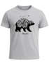 Herren T-Shirt Bär Abenteuer Berge Wald Bear Mountains Adventure Slim Fit Neverless®preview