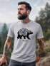 Herren T-Shirt Bär Abenteuer Berge Wald Bear Mountains Adventure Slim Fit Neverless®preview