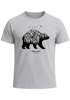 Herren T-Shirt Bär Abenteuer Berge Wald Bear Mountains Adventure Slim Fit Neverless®preview