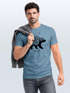 Herren T-Shirt Bär Abenteuer Berge Wald Bear Mountains Adventure Slim Fit Neverless®preview
