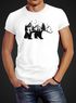 Herren T-Shirt Bär Kunst Grafik Printshirt Tiermotiv Adventure Fashion Streetstyle Neverless®preview