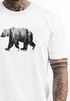 Herren T-Shirt Bär Motiv Aufdruck Grafik Printshirt Wald Büume Outdoor Fashion Streetstyle Neverless®preview
