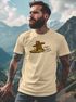 Herren T-Shirt Bär Print Surfer Surfboard Sommer Printshirt Grafikshirt Fashion Streetstyle Neverless®preview