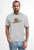 Herren T-Shirt Bär Print Surfer Surfboard Sommer Printshirt Grafikshirt Fashion Streetstyle Neverless®preview