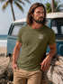 Herren T-Shirt Baumwolle mit Brustlogo bedruckt Polygon Tiger  Sommer Fashion Männer Streetstyle Neverless®preview