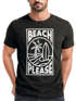 Herren T-Shirt Beach Please Surfing Surfboard Wave Welle Sommer Print Fashion Streetstyle Neverless®preview