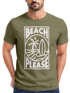 Herren T-Shirt Beach Please Surfing Surfboard Wave Welle Sommer Print Fashion Streetstyle Neverless®preview