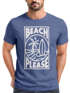 Herren T-Shirt Beach Please Surfing Surfboard Wave Welle Sommer Print Fashion Streetstyle Neverless®preview