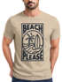 Herren T-Shirt Beach Please Surfing Surfboard Wave Welle Sommer Print Fashion Streetstyle Neverless®preview