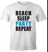 Herren T-Shirt Beach Sleep Party Repeat Party Fun Shirt Moonworkspreview