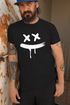 Herren T-Shirt Bedruckt Aufdruck Creepy Smile Sneaky Print Fashion Streetstyle Neverless® preview