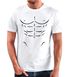 Herren T-Shirt bedruckt Bauchmuskeln Waschbrettbauch Aufdruck Motiv Print Fun-Shirt lustig Moonworks®preview