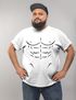 Herren T-Shirt bedruckt Bauchmuskeln Waschbrettbauch Aufdruck Motiv Print Fun-Shirt lustig Moonworks®preview