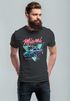 Herren T-Shirt Bedruckt Miami Beach Surfing Motiv USA Retro Automobil 80er Fashion Streetstyle Neverless®preview