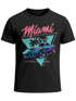 Herren T-Shirt Bedruckt Miami Beach Surfing Motiv USA Retro Automobil 80er Fashion Streetstyle Neverless®preview